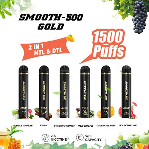 Buy Smooth-500 Gold with 1500 Puffs
