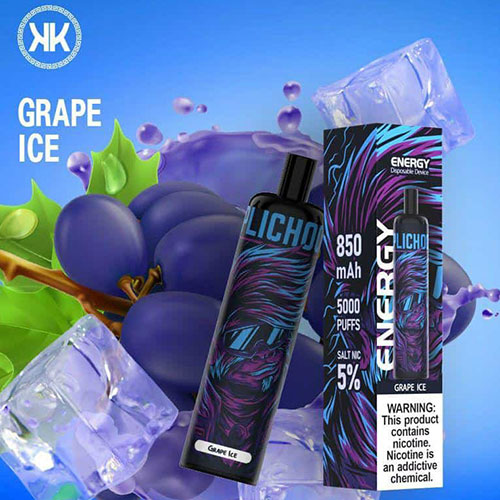 KK ENERGY Disposable 5000 Puffs Grape Ice