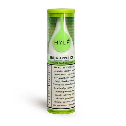 Myle Drip Disposable 20MG 2500 Puffs - Green Apple ice