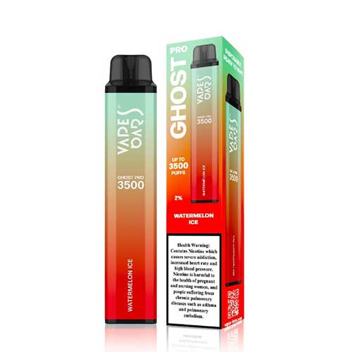 Vapes Bars Ghost Pro 3500 Puffs - Watermelon ice 20mg